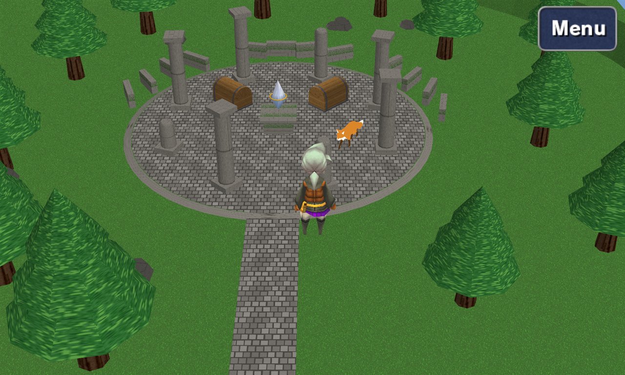 The Crystal Shrine, a map made in Crystal, running in the OpenFF client